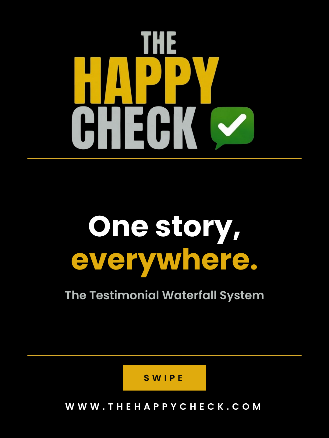 The Testimonial Waterfall: one video testimonial becomes a month of marketing