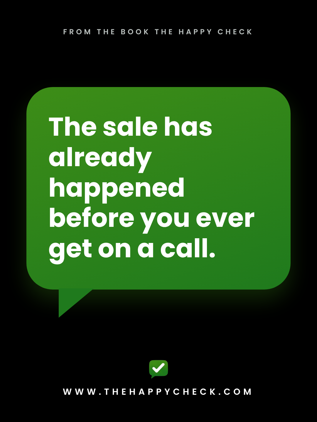 The sale already happened before the call