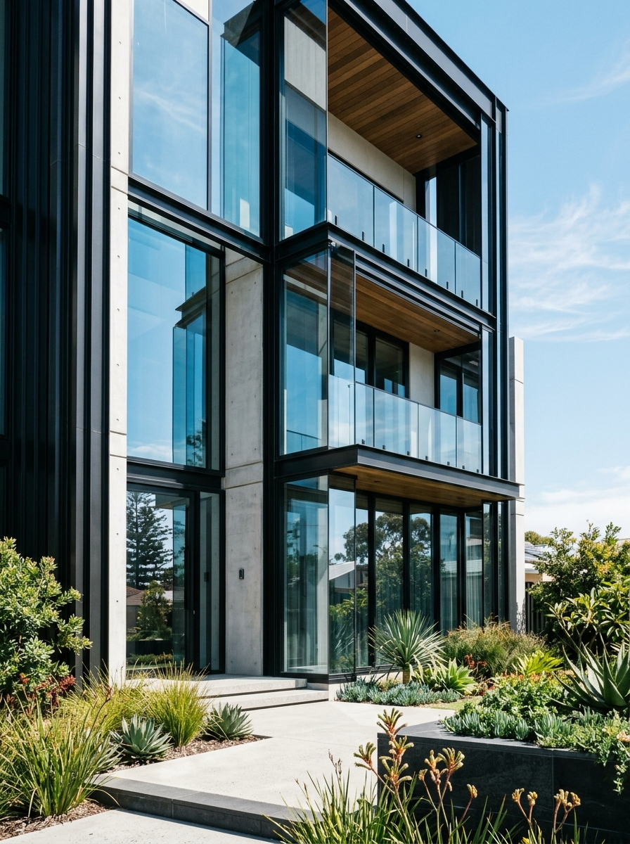 Premium Perth residential property exterior with clean glass facade — Purified Group window and solar cleaning