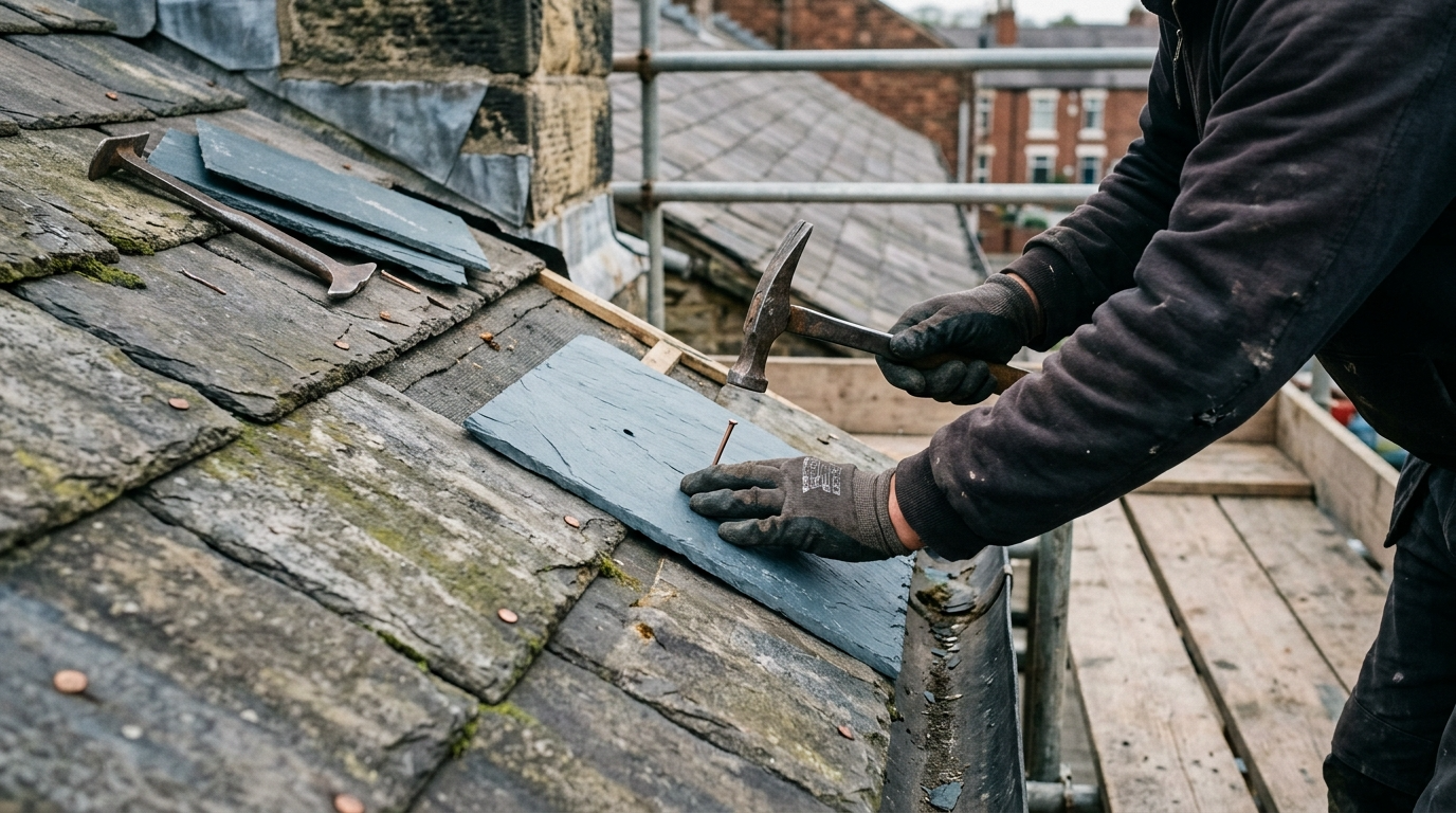 Substantial Lancashire property mid-rebuild with new foundations and partial new build visible