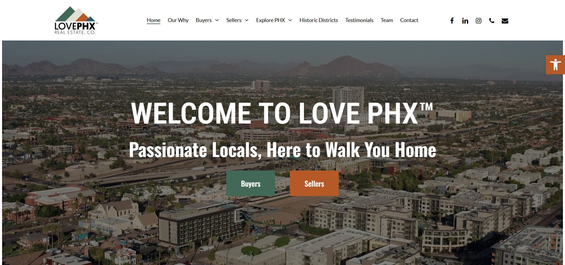 Love PHX Real Estate brokerage website designed by OrangeSky Websites