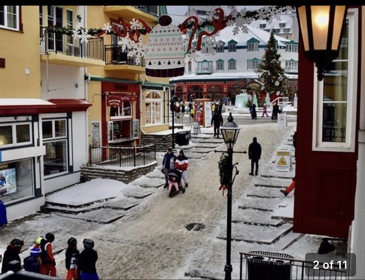 Mont-Tremblant pedestrian village — steps from both vacation rental condos