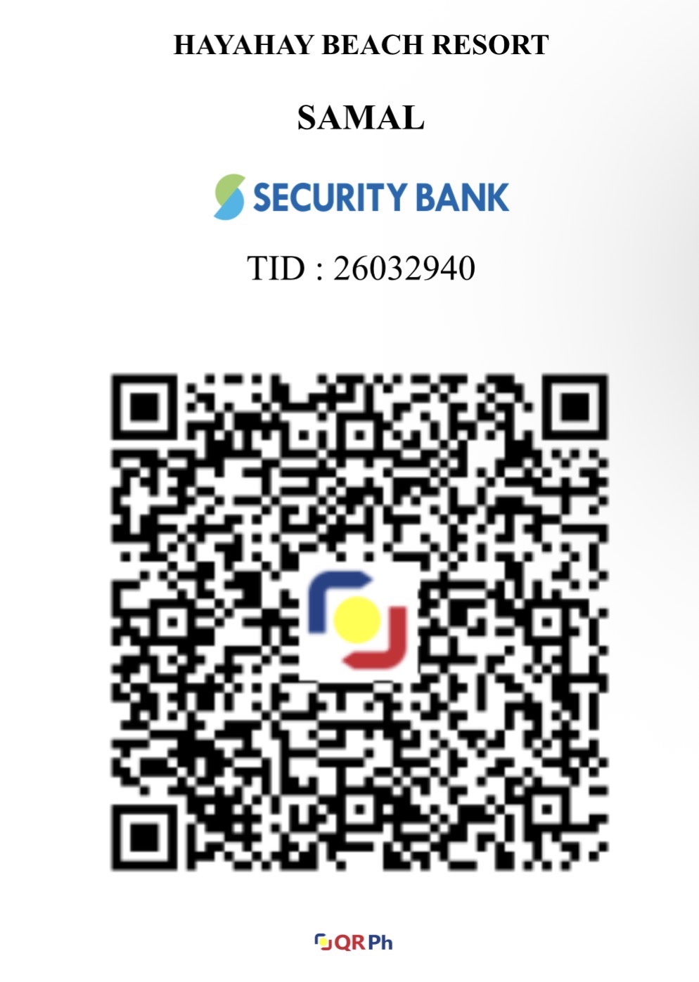 Security Bank QR Code
