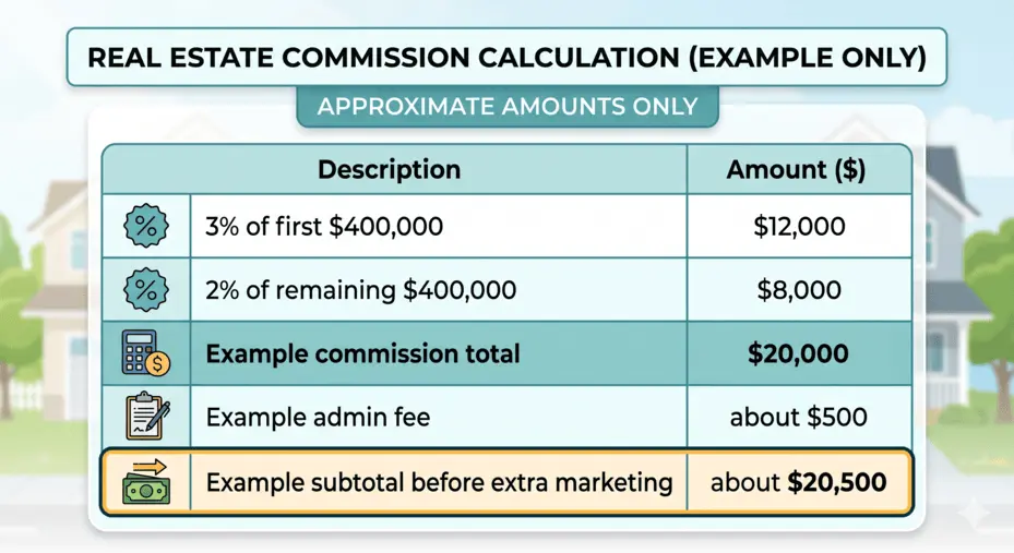 Real estate agent commission calculator