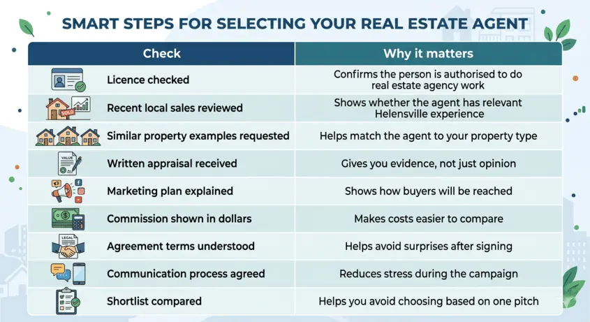 Step to select Helensville Real Estate Agents