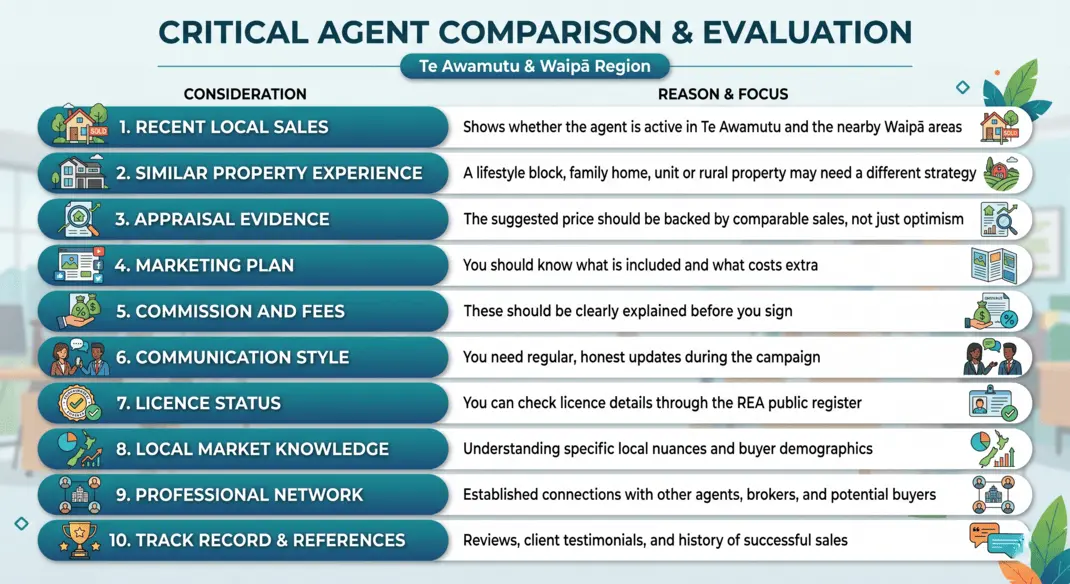 Real Estate Agents comparison in Te Awamutu