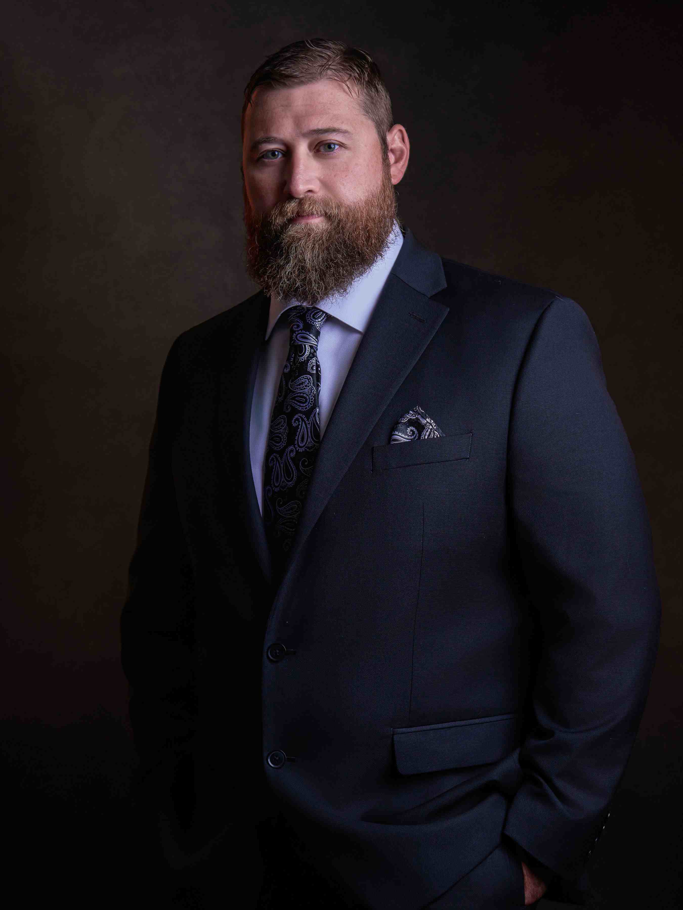 Veteran inspector with American flag