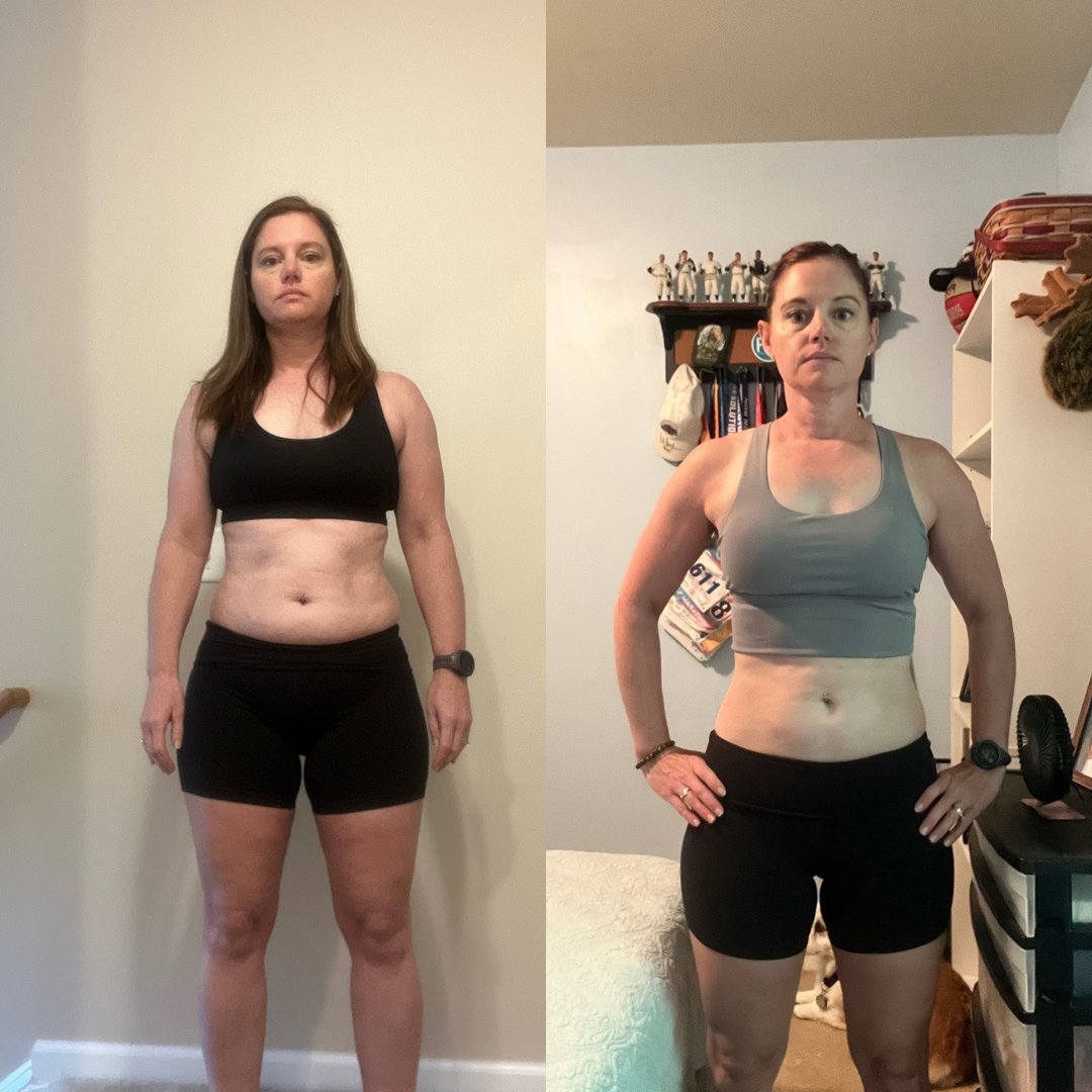 Kacey, before and after working with Heron Fitness