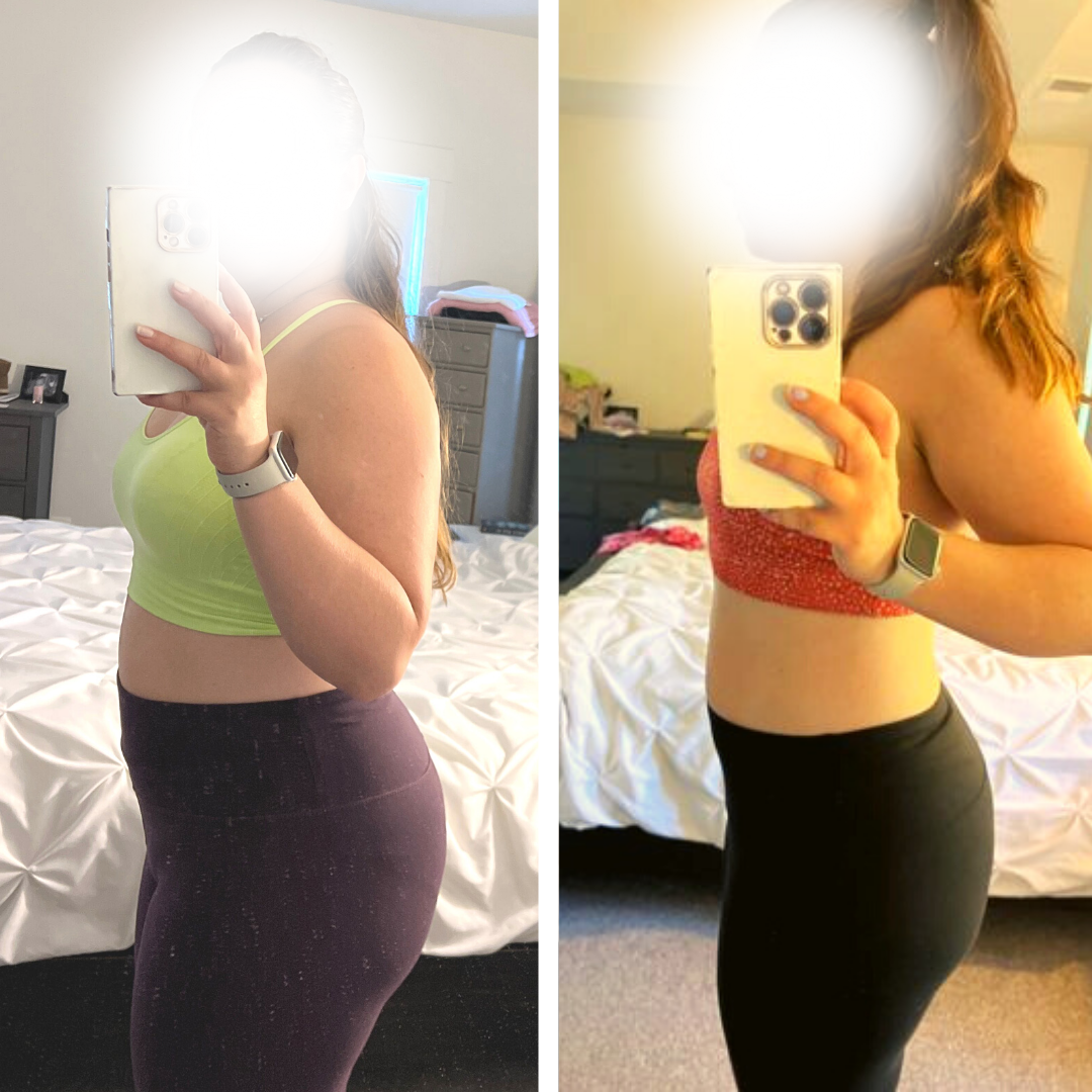 Toni, before and after working with Heron Fitness