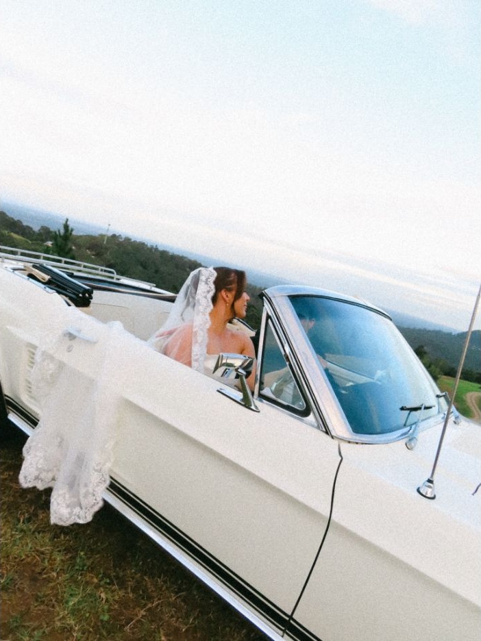 Bride arriving for her wedding celebration