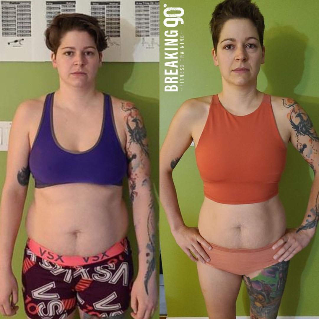 Cat's before and after transformation with Breaking Ninety