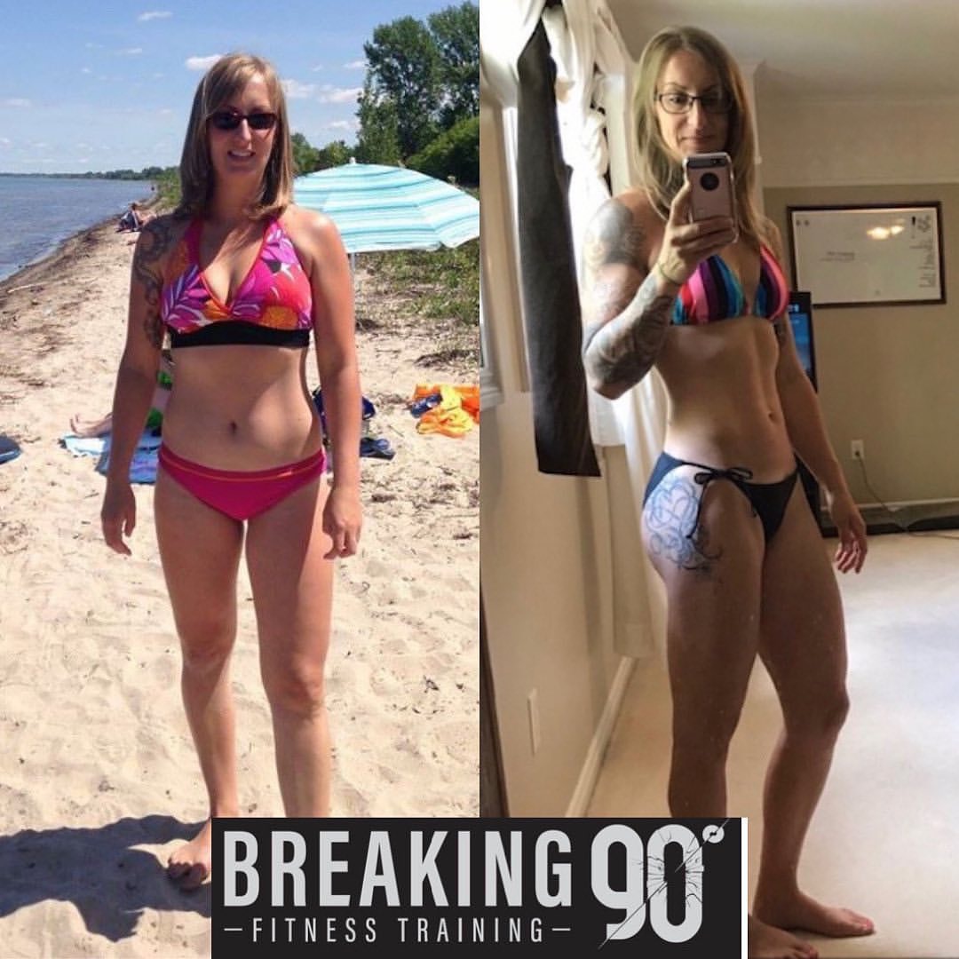 Kate's before and after transformation with Breaking Ninety