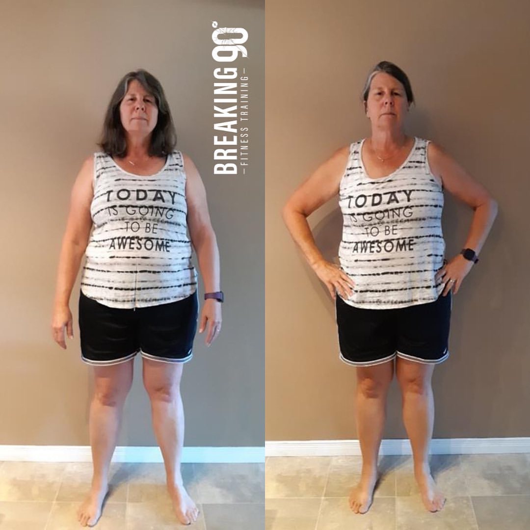 Virginia's before and after transformation with Breaking Ninety