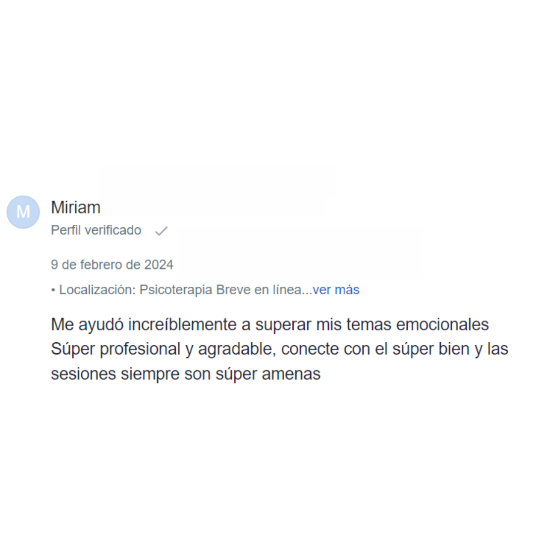 Testimonio de Miriam