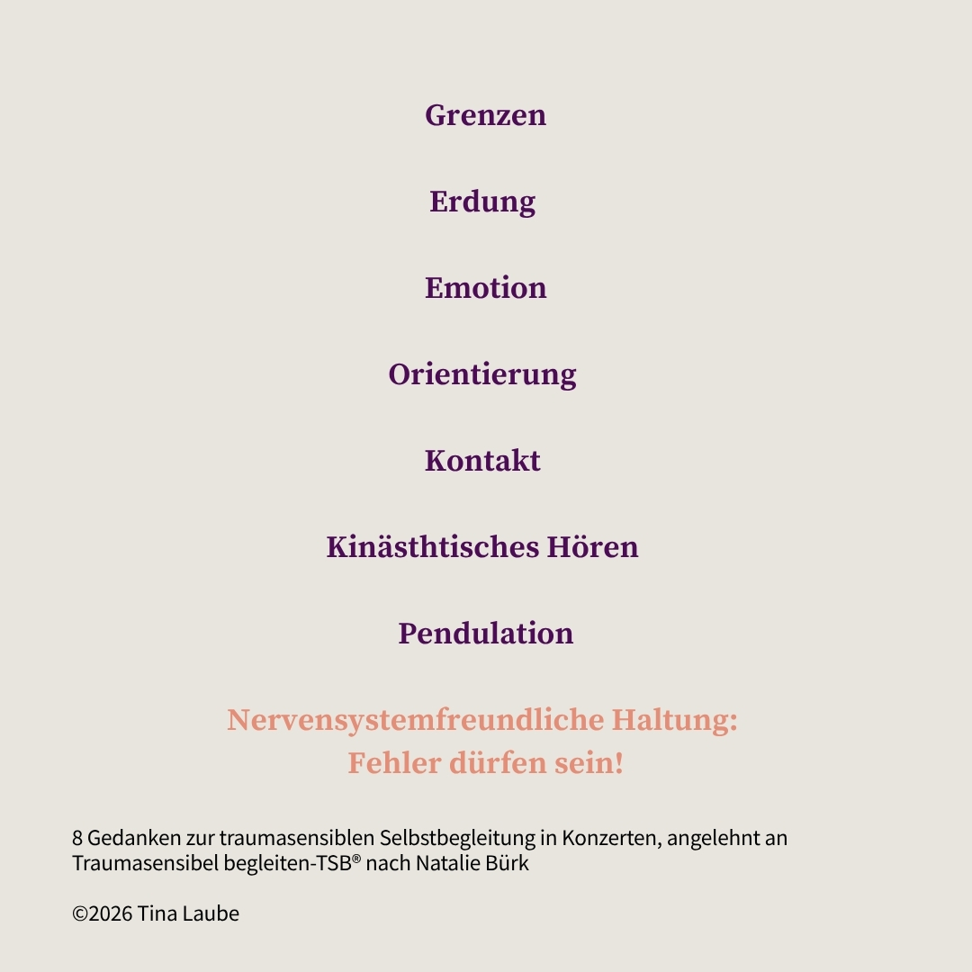 traumasensible Selbstbegleitung in Konzerten