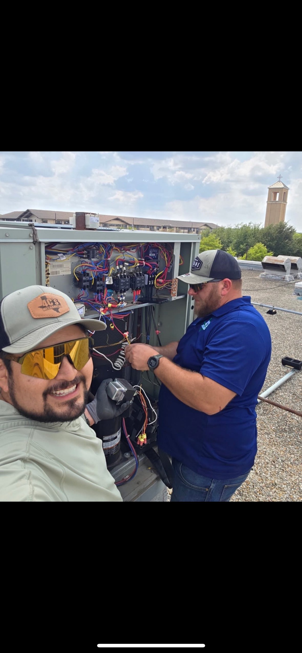 Technician getting it done