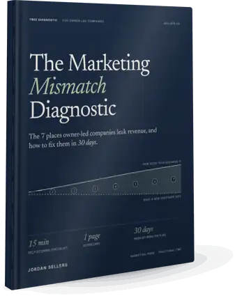 The Marketing Mismatch Diagnostic, a free 12-page guide by Jordan Sellers