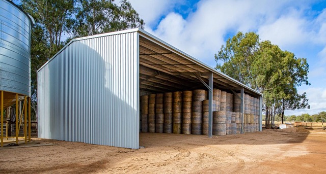 Open front rural shed by Boonah Sheds