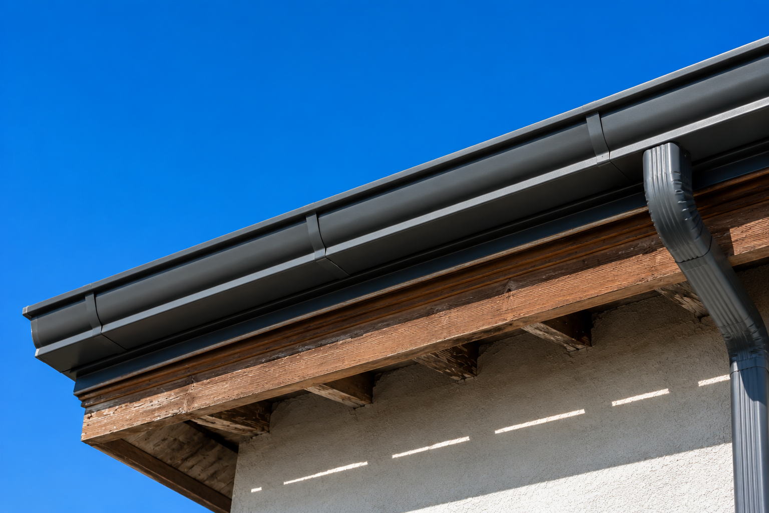 New gutter after the transformation