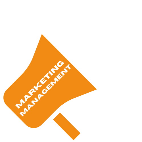 DH Admin & Business Support - Marketing Management Package Logo, Megaphone