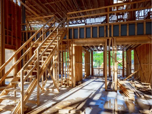 A commercial warehouse being remodelled 