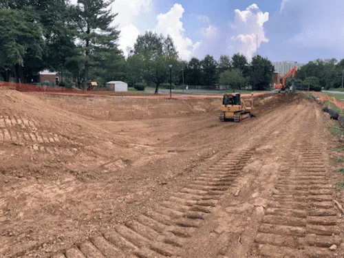 An image of a bit of land being cleared and graded
