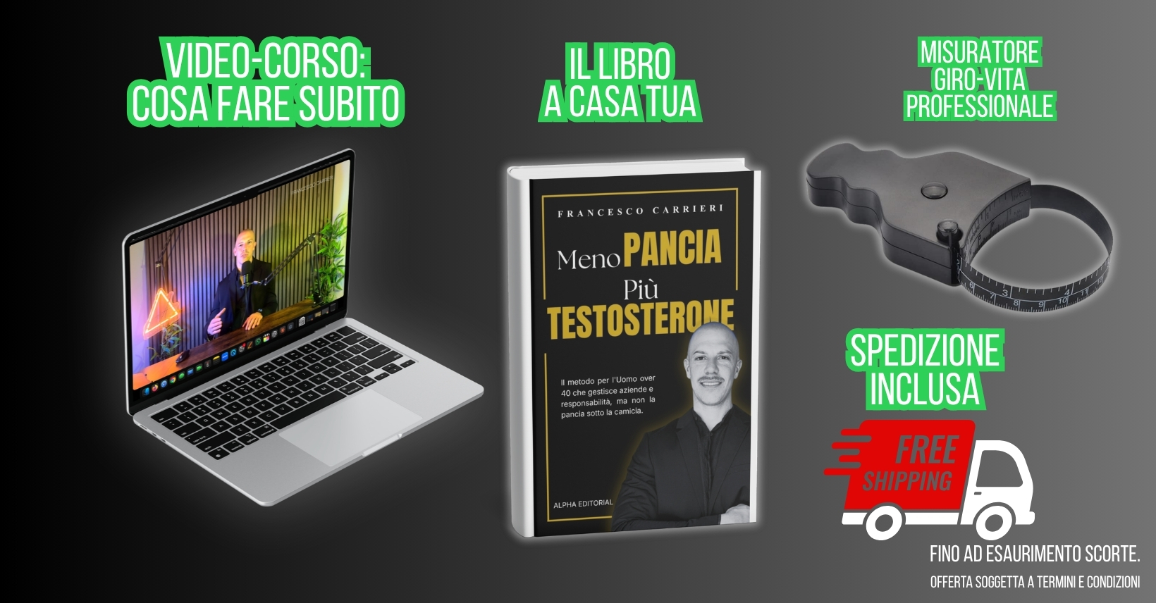 Cosa è compreso: libro, videocorso, misuratore, spedizione inclusa