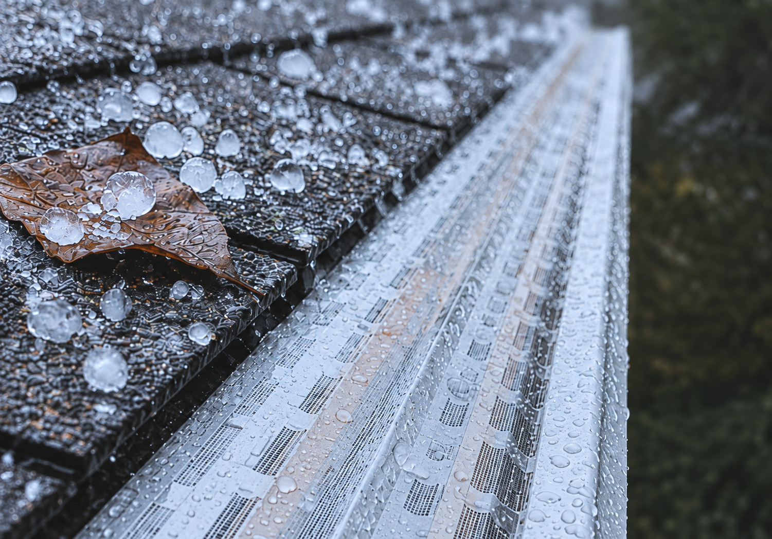 Hail and rain on a roof protected by MasterShield