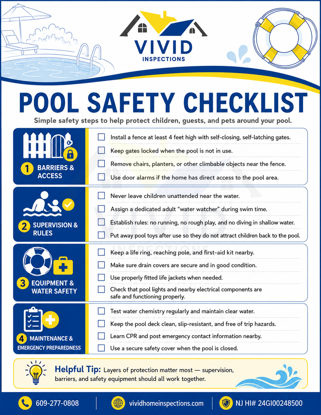Pool Safety Checklist