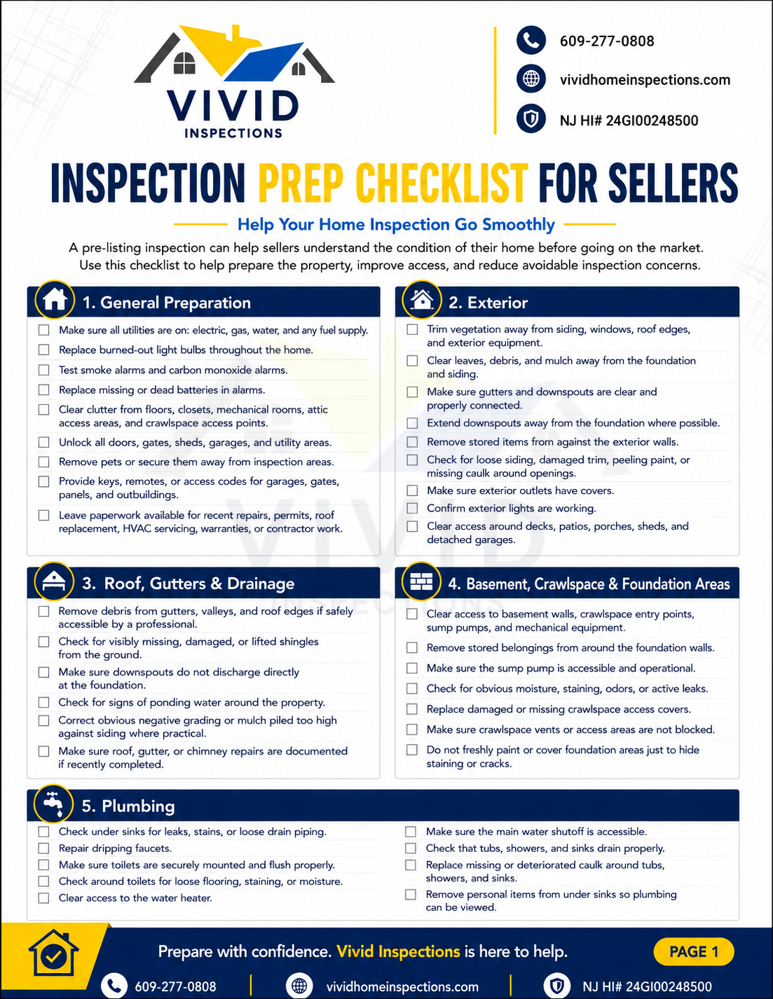 Inspection Prep Checklist for Sellers