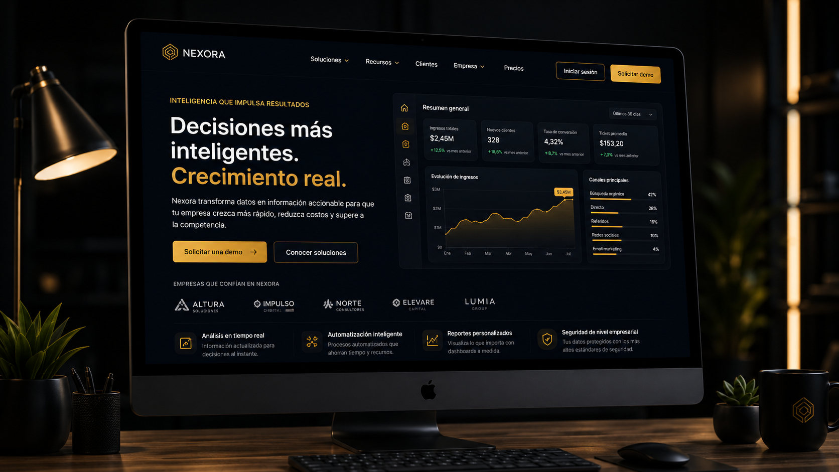 Sitio web para negocio profesional