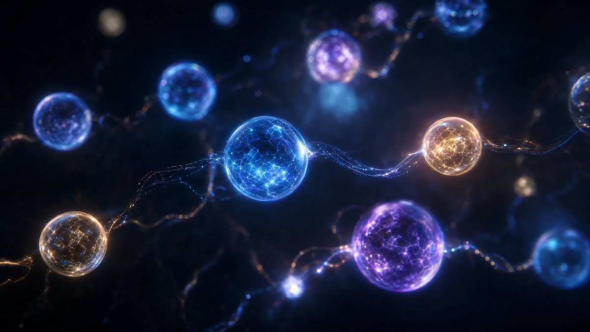 Top Generative AI Chatbots — Glowing AI orbs connected by luminous data streams in a dark void