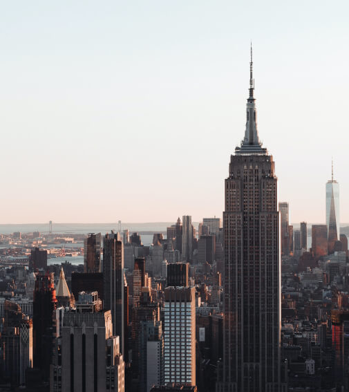 The Empire State Building overlooking New York City