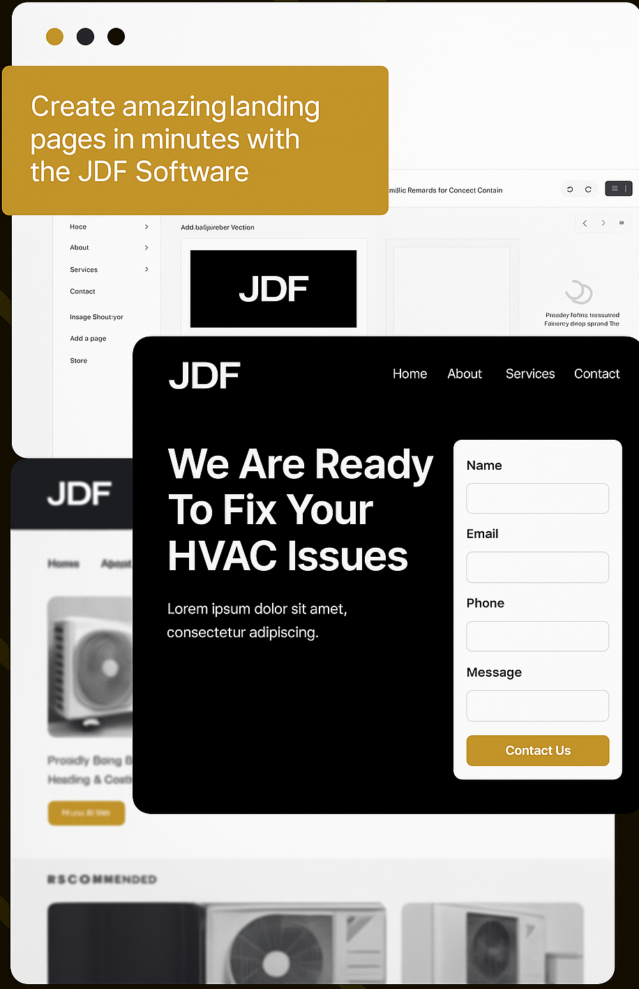 JDFWebDesigns Custom HVAC Website Preview