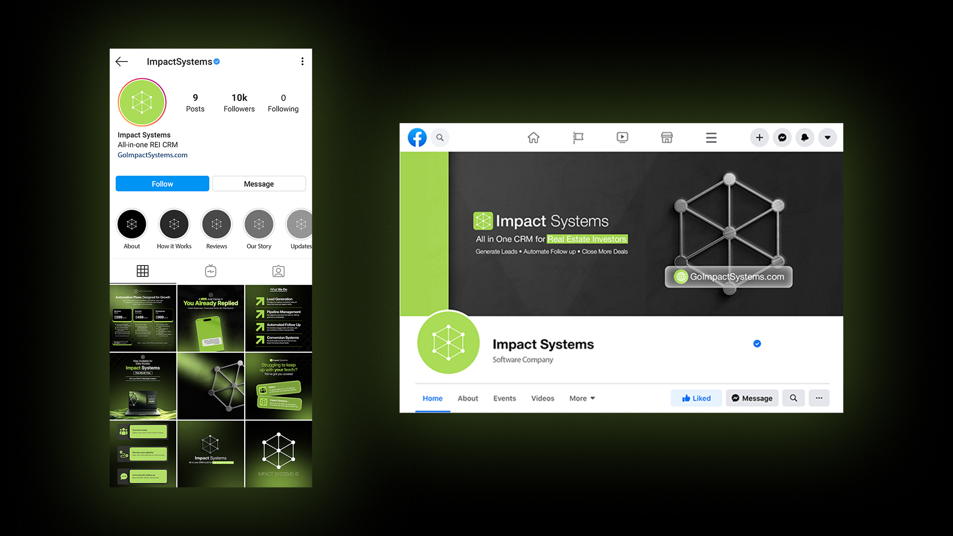 Social media setup preview