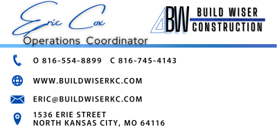 Eric Cox Build Wiser business card