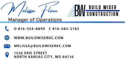 Melissa Flinn Build Wiser business card