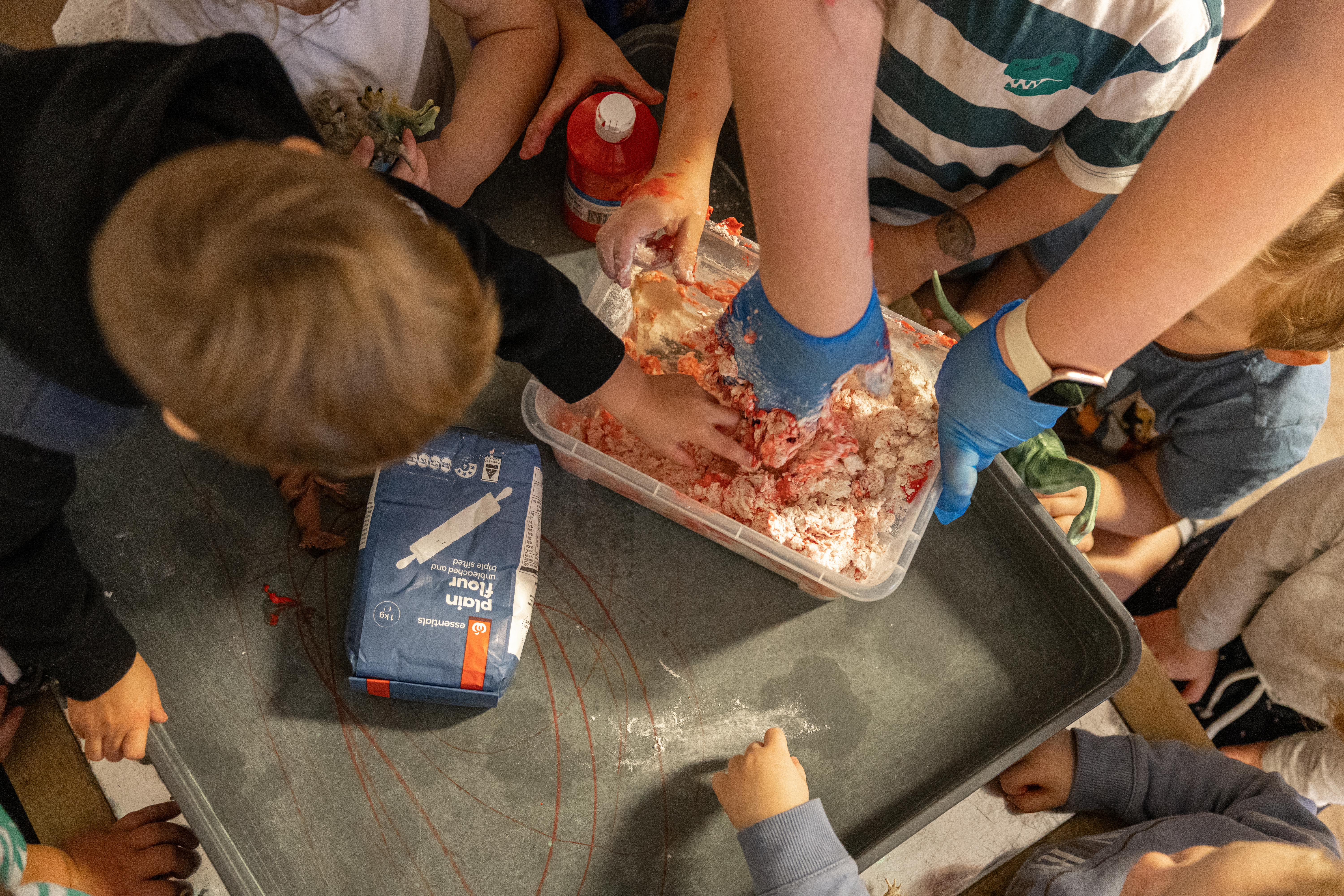 Discover My World educators interacting with children