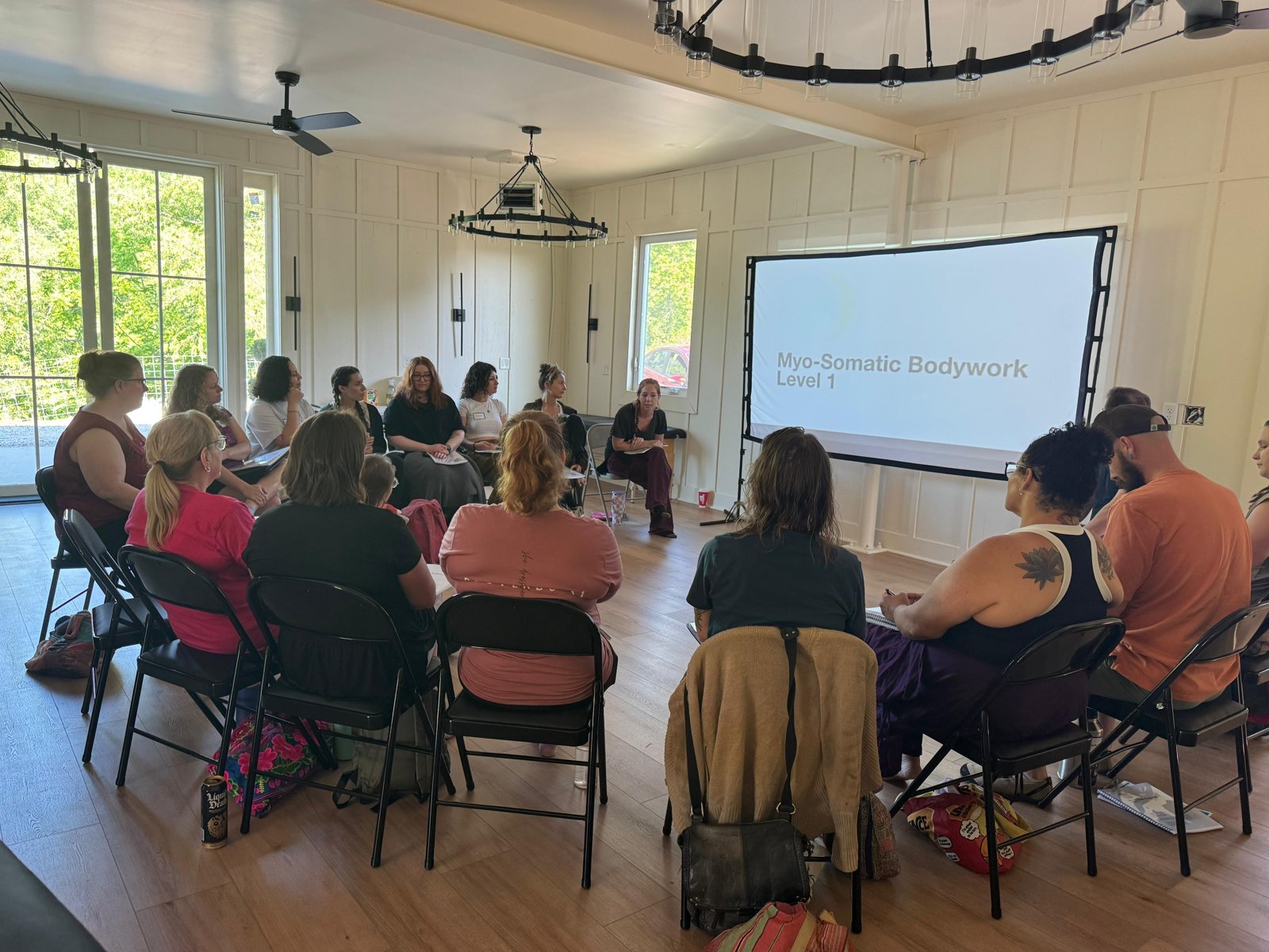 The teaching room at French Broad River Farms, Alexander NC