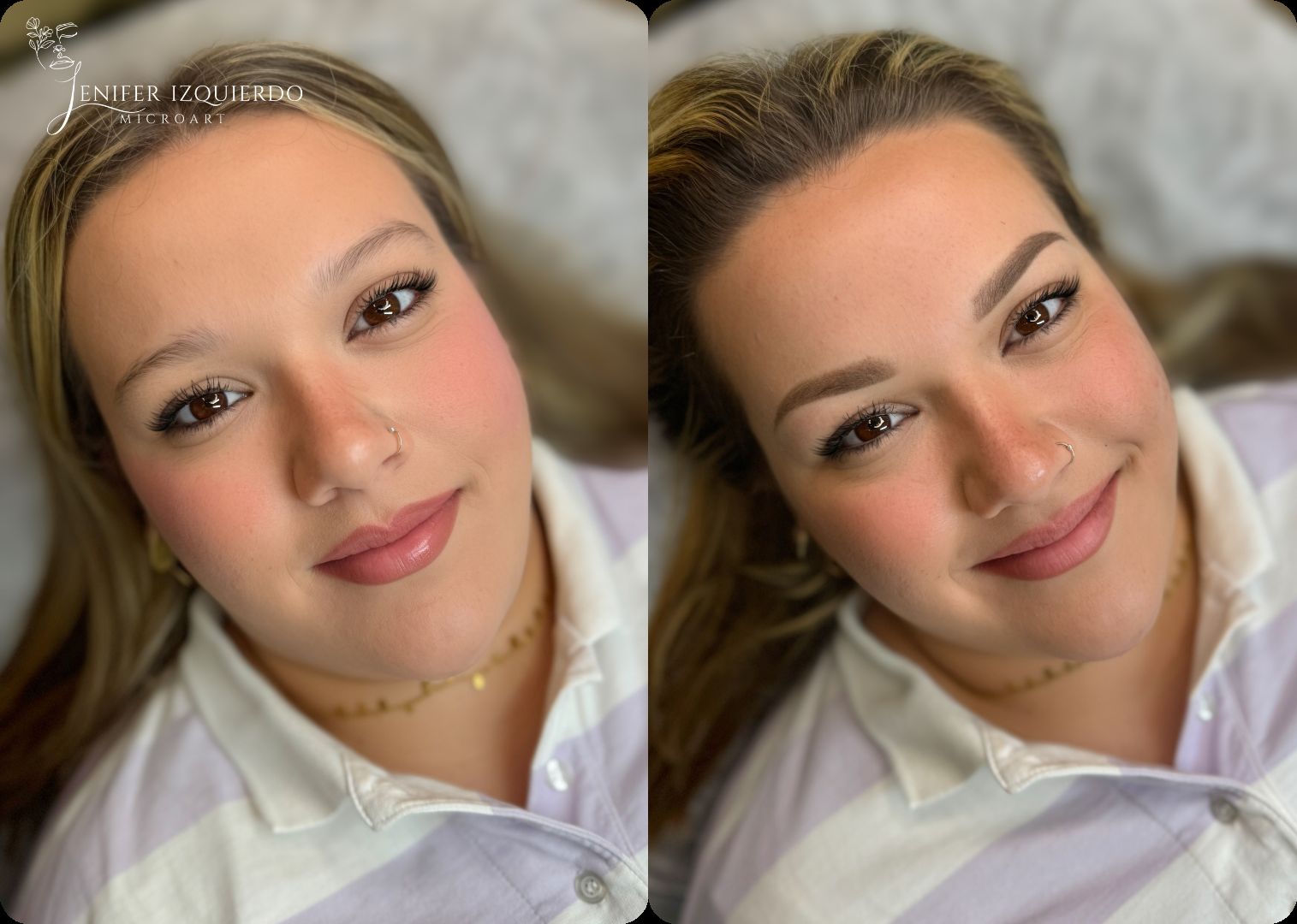 Antes y después micropigmentación natural