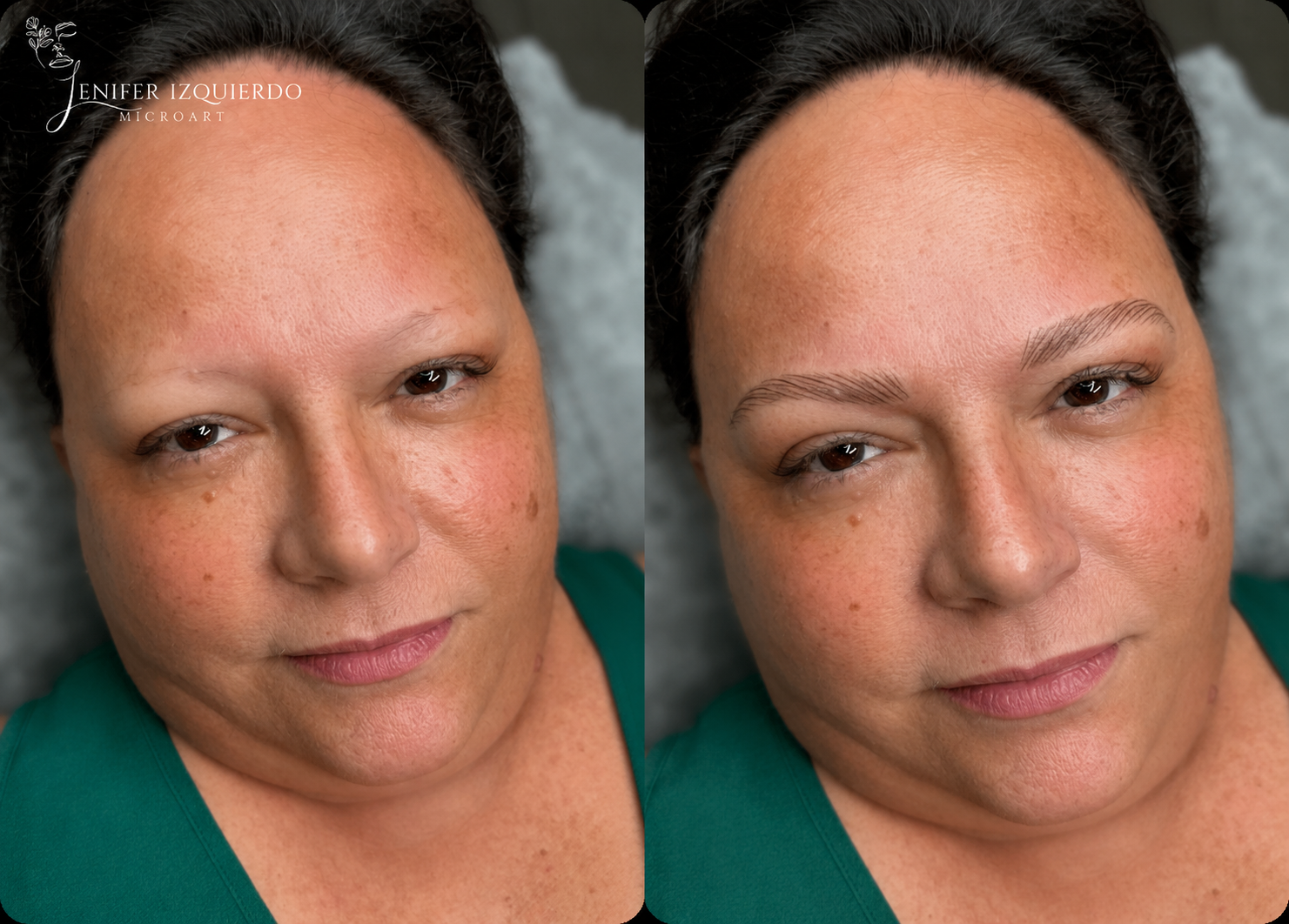 Antes y después micropigmentación cejas