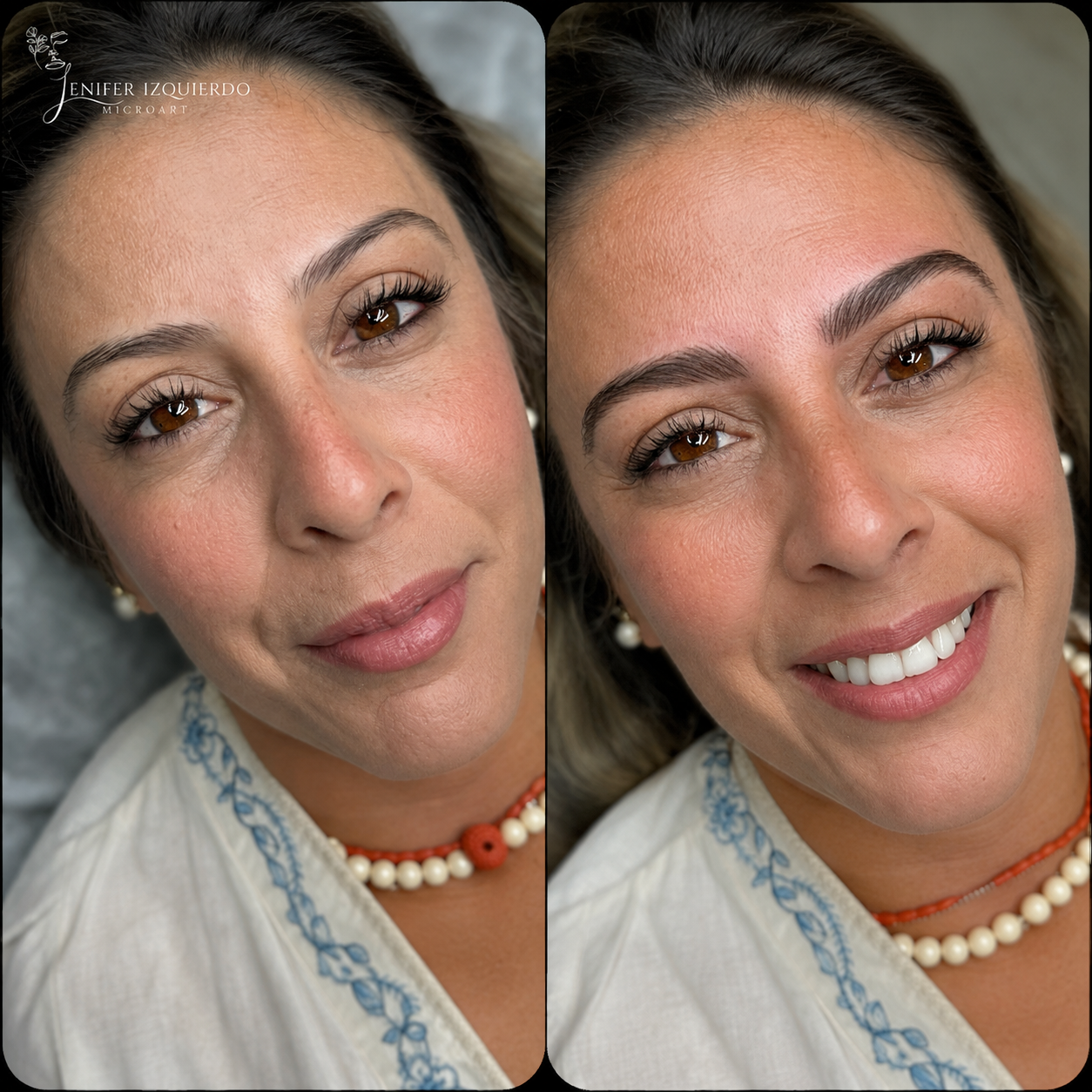 Antes y después micropigmentación ojos
