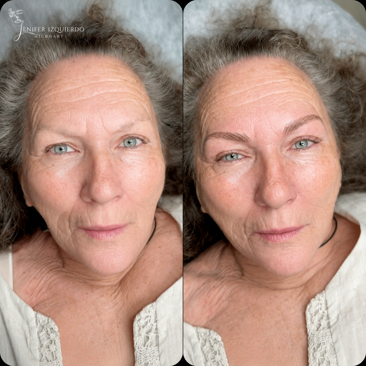Antes y después micropigmentación natural