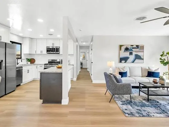Staged living room — LocallyHomes listing
