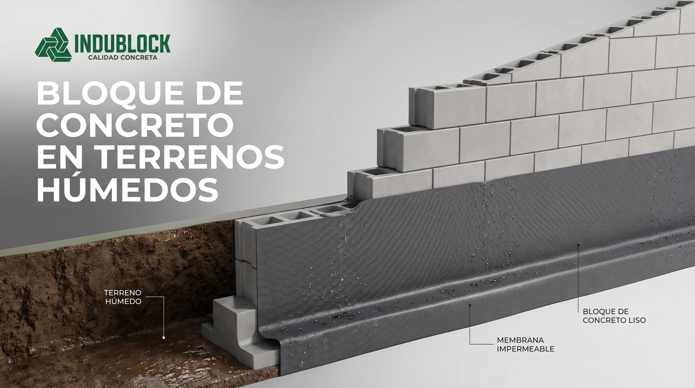 ¿El bloque de concreto es bueno para construir en terrenos húmedos?