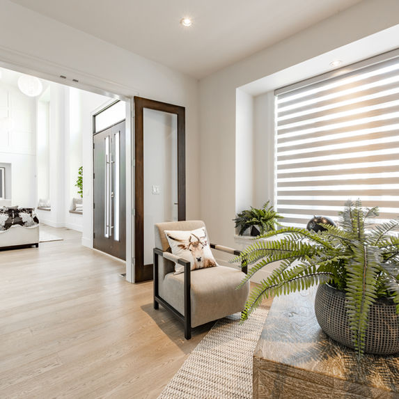 Living area with potted plant