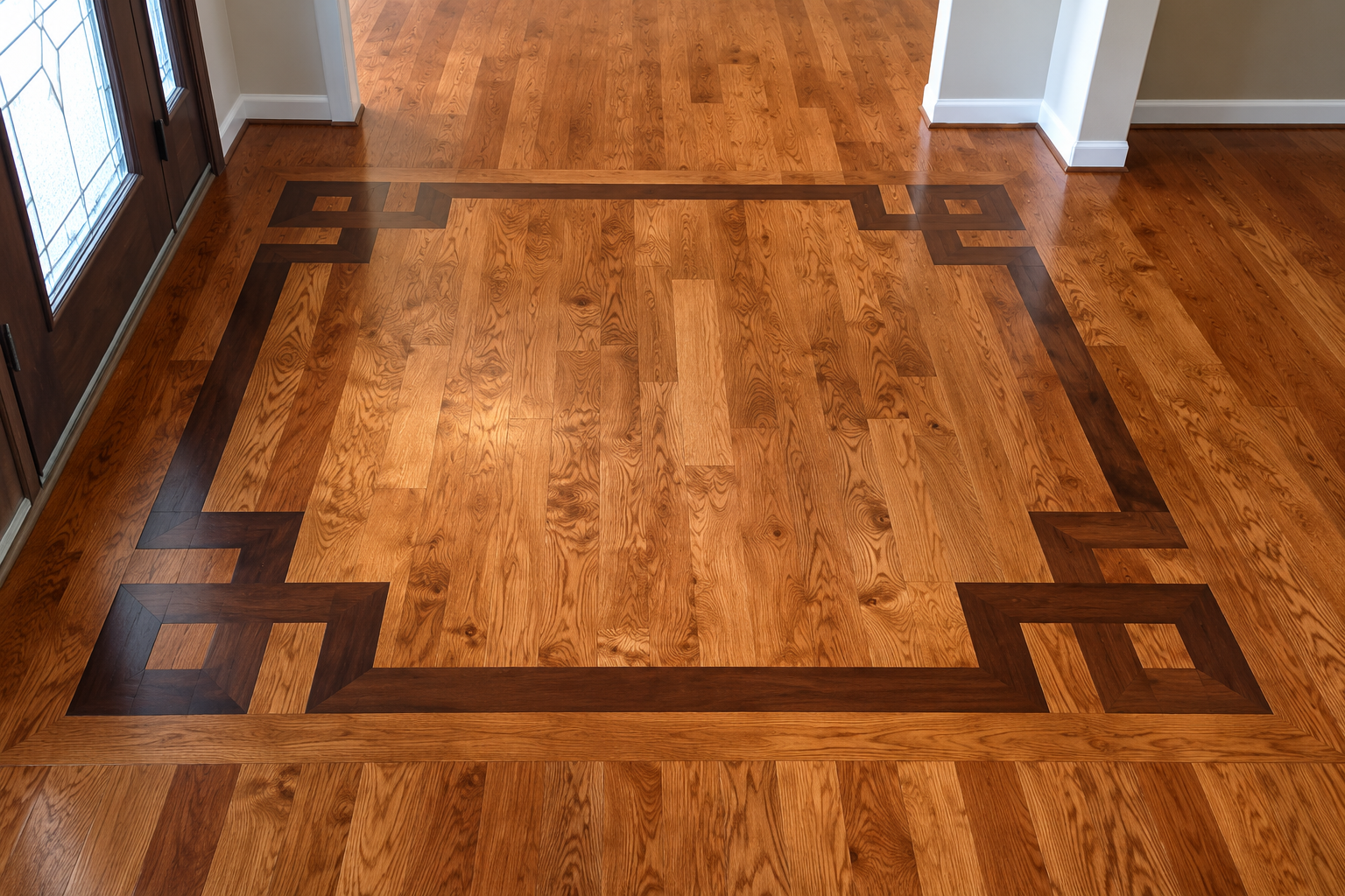 Dark hardwood flooring project
