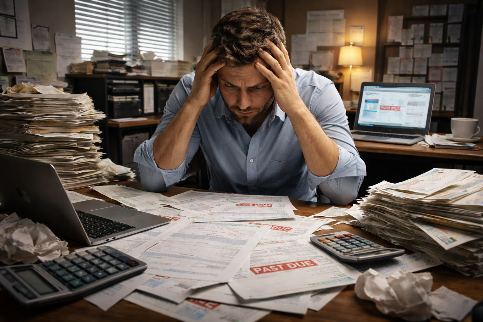 Business Owner Stressed Over Expenses and Cash Flow Business Owner Stressed Over Expenses and Cash Flow