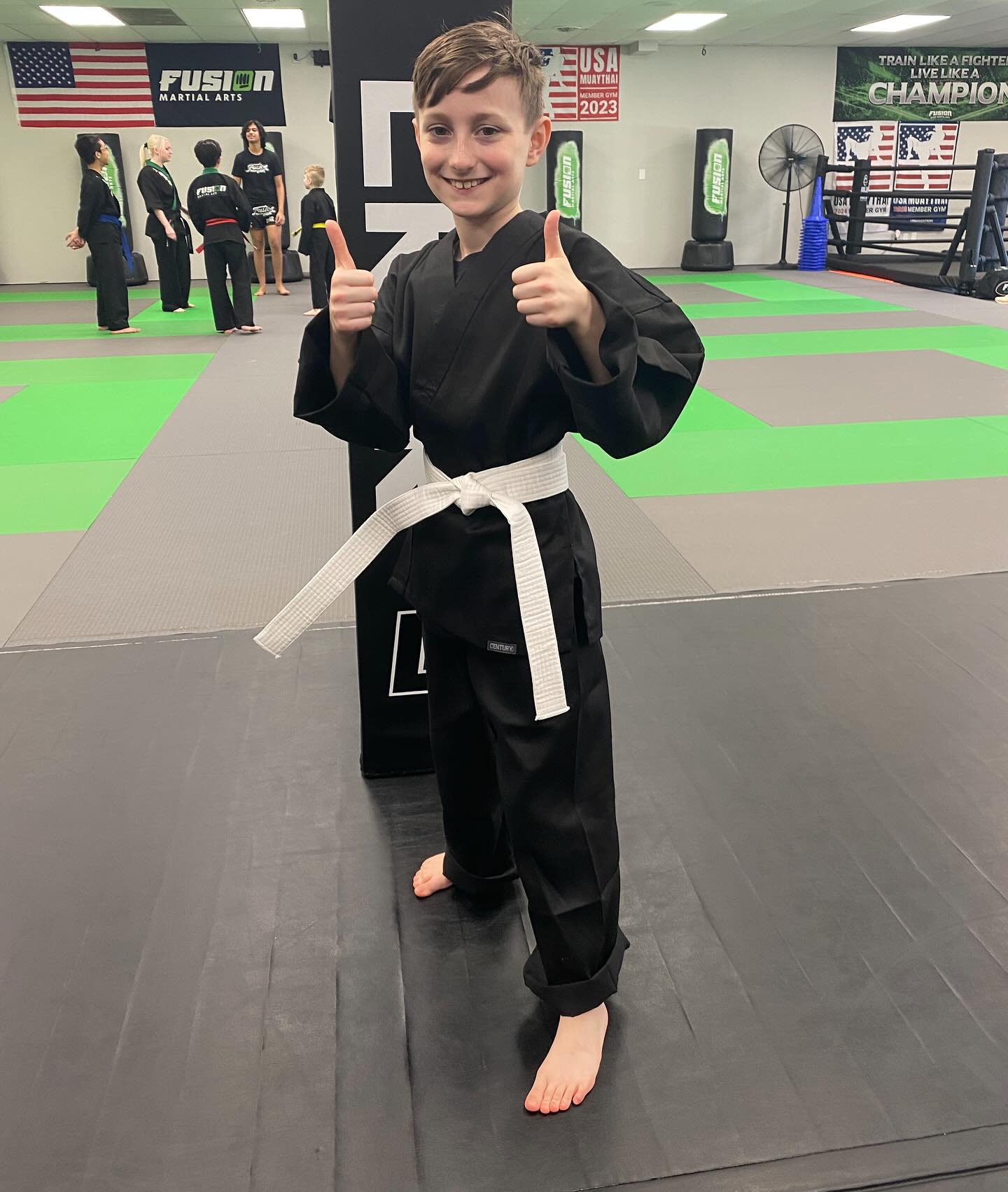White belt student at Fusion Martial Arts