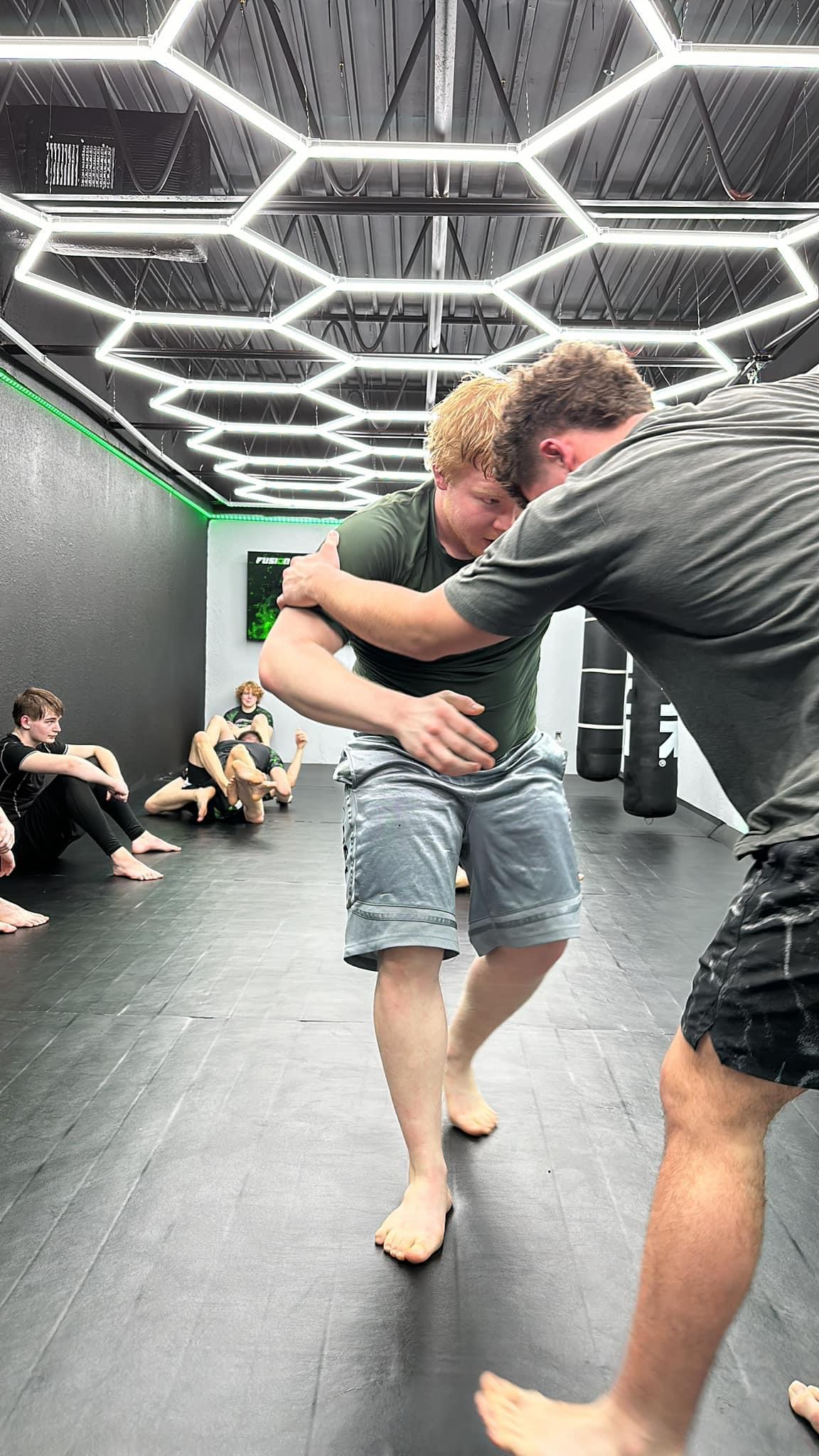 Adult grappling training at Fusion Martial Arts
